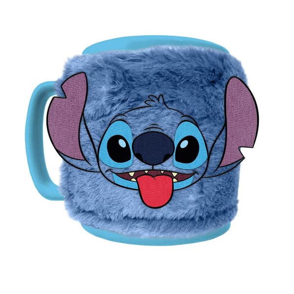 Lilo & Stitch Stitch Ansikte Fluffig 440ml Mugg En Storlek Blå Blue One Size