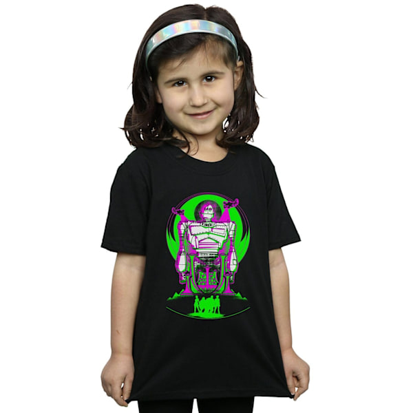 Ready Player One Flickor Neon Iron Giant Bomull T-shirt 5-6 år Black 5-6 Years