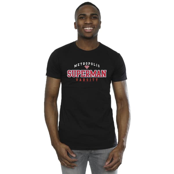 DC Comics Herr Superman Metropolis Varsity T-shirt M Svart Black M