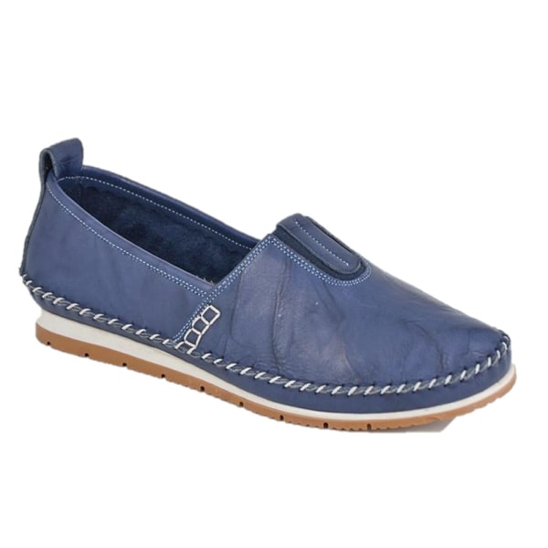 Mod Comfys Dam/Dam Softie Leather Loafers 7 UK Navy Navy 7 UK