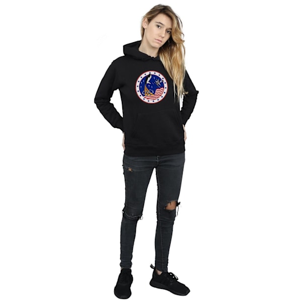 NASA Dam/Kvinnor Klassisk Rocket 76 Hoodie S Svart Black S