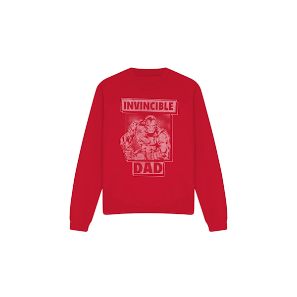 Iron Man Unisex Vuxen Invincible Pappa Fars Dag Sweatshirt XL Red XL