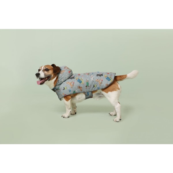 Cath Kidston Dog Rain Mac med fleeceinner och läderetikett X Multicoloured XS