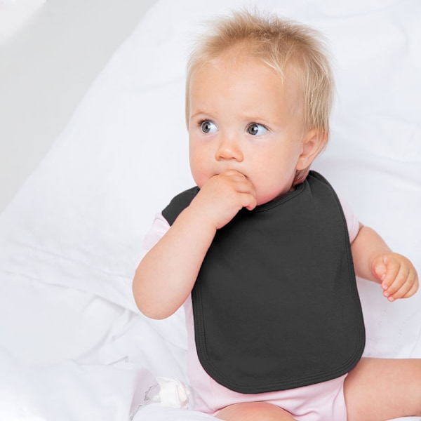 Larkwood Baby Unisex Enfärgad & Kontrast Haklapp En Storlek Svart Black One Size