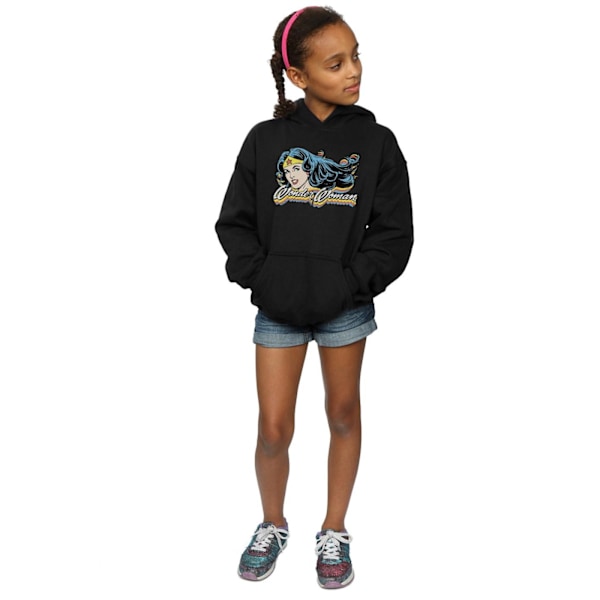 DC Comics Girls Wonder Woman Smile Hoodie 5-6 år Svart Black 5-6 Years