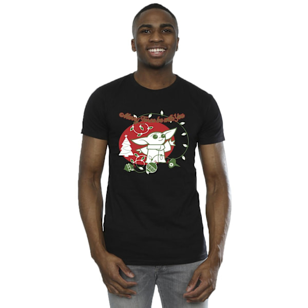 Star Wars The Mandalorian Herr Baby Yoda Force Be With You T-Sh Black M
