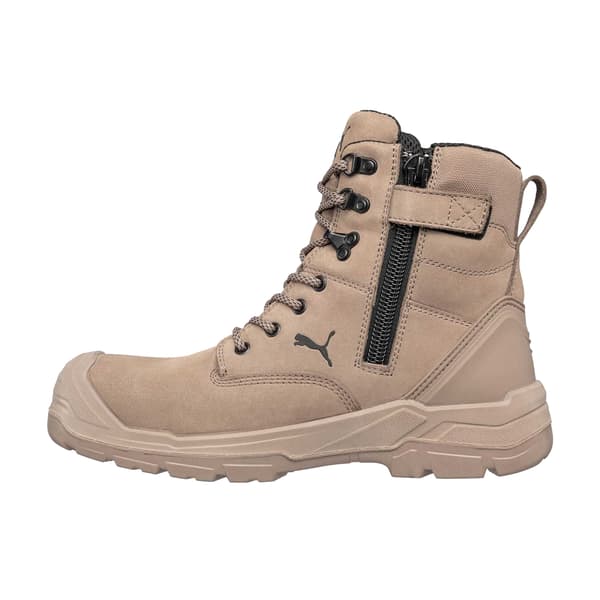 Puma Safety Conquest Säkerhetskängor i Läder för Herr 8 UK Stone Stone 8 UK