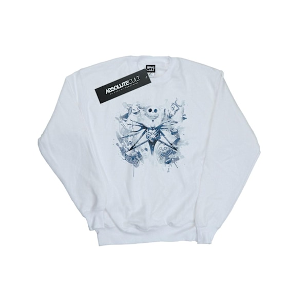 Disney Herr Nightmare Before Christmas Färgspray Carers Sweatshirt White XL