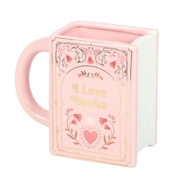 Something Different I Love Books Formad Mugg One Size Rosa Pink One Size