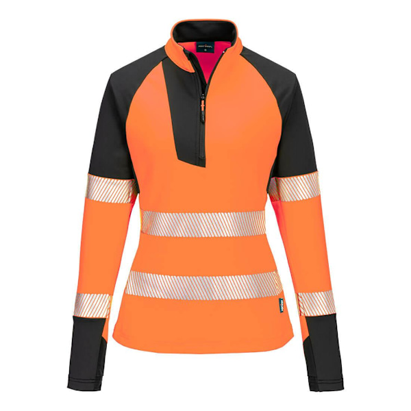 Portwest Dam PW3 Varsel Tröja med Kvartsdragkedja M Orange Orange/Black M
