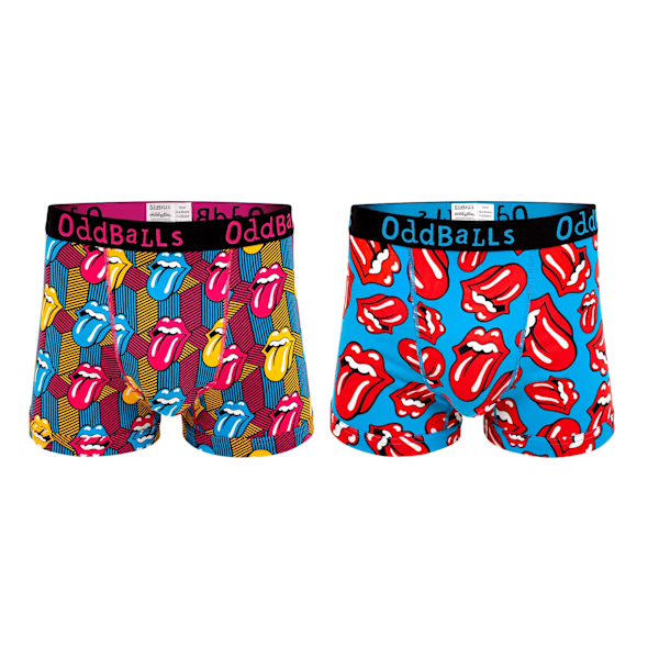 OddBalls Mens The Rolling Stones Boxer Shorts (2-pack) 3XL M Multicoloured 3XL