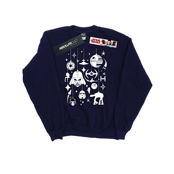 Star Wars Jul Dekorationer Sweatshirt för Herr 3XL Marinblå Navy Blue 3XL