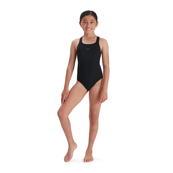 Speedo Girls Medalist Eco Endurance+ One Piece Baddräkt 13-14 år Black 13-14 Years