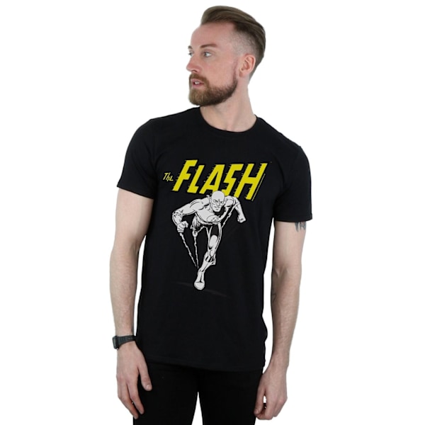 DC Comics The Flash Mono Action Pose T-shirt för män, 4XL, svart Black 4XL