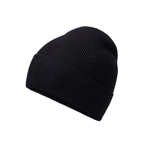 Beechfield Unisex Vuxen Ekologisk Bomull Fin Stickad Mössa En Storlek Black One Size