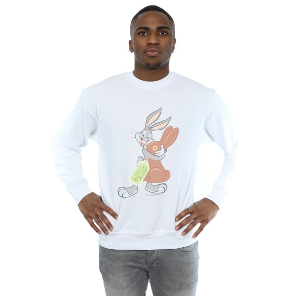 Looney Tunes Mens Bugs Bunny Yummy Easter Sweatshirt L Vit White L