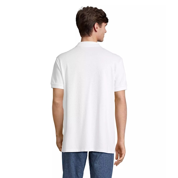 SOLS Unisex Vuxen Pacific Piqué Dubbelnålssöm Pikétröja 4 White 4XL