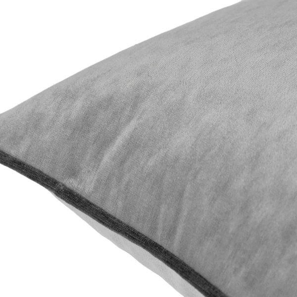 Paoletti Torto Velvet rektangulärt cover 30cm x 60cm Sil Silver/Charcoal 30cm x 60cm