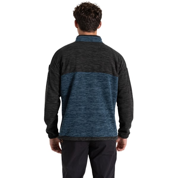 Craghoppers Esk Herr Fleece Tröja med Halv Dragkedja och Färgblock Melange S Blue Stone S