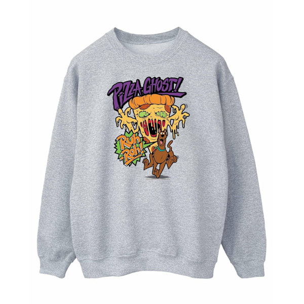 Scooby Doo Dam/Kvinnor Pizza Ghost Sweatshirt M Sports Grey Sports Grey M