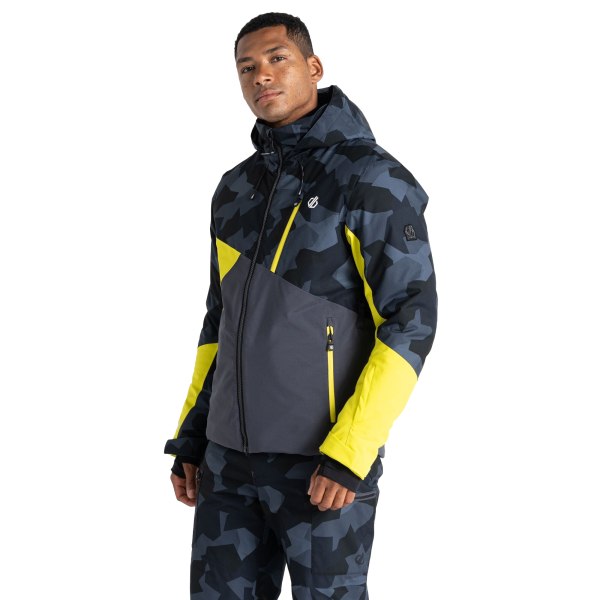 Dare 2B Mens Basplate Geometric Ski Jacket 3XL Neon Spring/Bla Neon Spring/Black 3XL