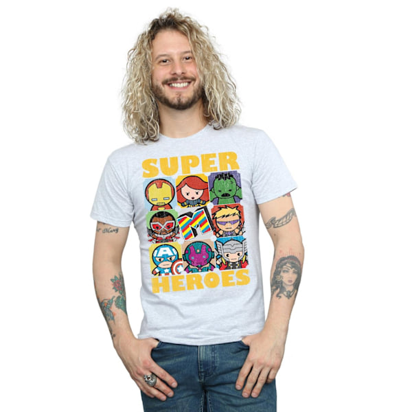Marvel Kawaii Superhjältar T-shirt S Sports Grey Sports Grey S