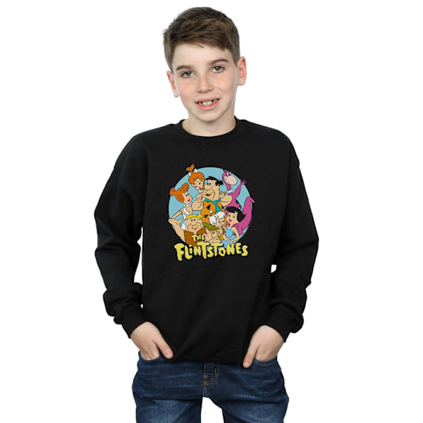 The Flintstones Boys Group Circle Sweatshirt 3-4 år Svart Black 3-4 Years