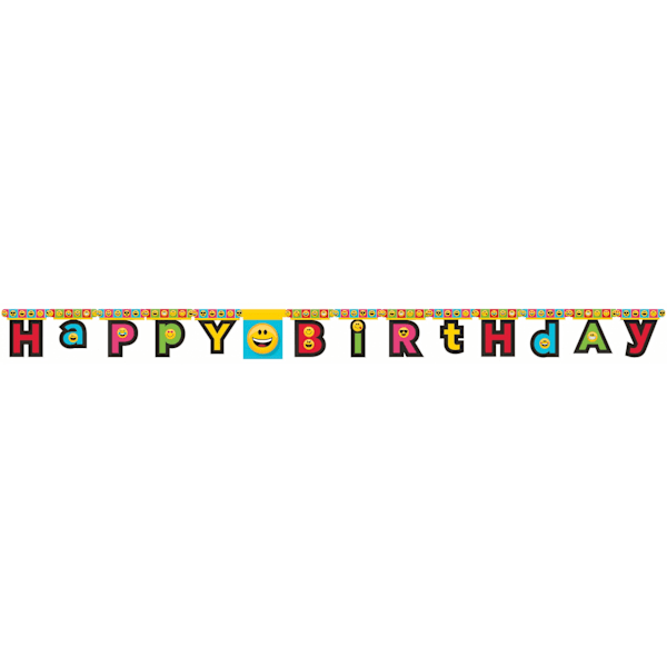 Emoji Glad Födelsedag Länkad Banner En Storlek Flerfärgad Multicoloured One Size