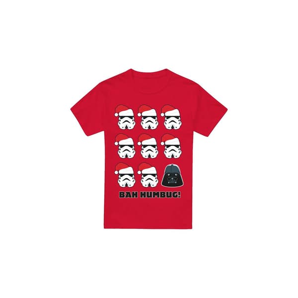 Star Wars Herr Bah Humbug Stormtrooper Darth Vader T-Shirt M Rö Red M