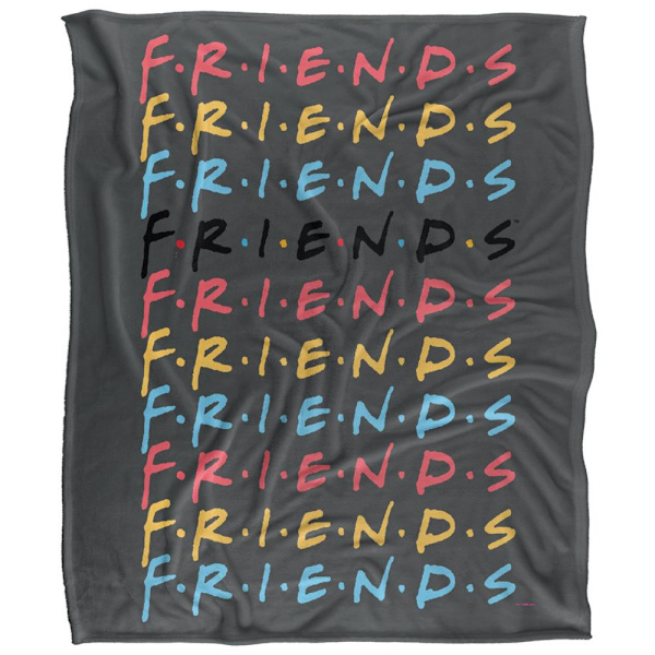 Friends Stacked Logo Filt En Storlek Flerfärgad Multicoloured One Size