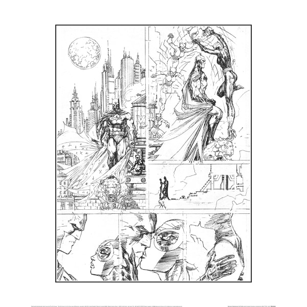 Batman Catwoman Print 50cm x 40cm Vit/Svart White/Black 50cm x 40cm