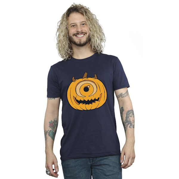 Monsters Inc Herr Pumpa Bomull Halloween T-Shirt 3XL Marinblå Navy Blue 3XL