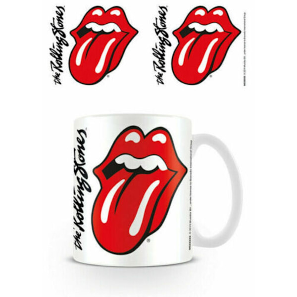 The Rolling Stones Lips Mug En Storlek Vit White One Size