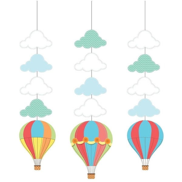 Creative Converting Up & Away Hängande varmluftsballongdekoration Multicoloured One Size