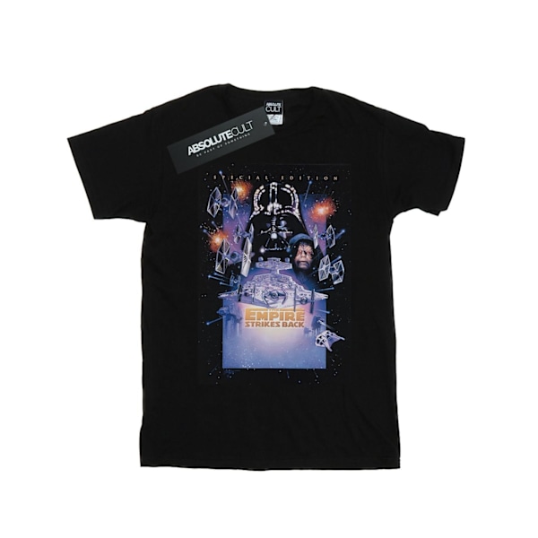 Star Wars Girls Episode V Film Affisch Bomull T-shirt 5-6 År Black 5-6 Years