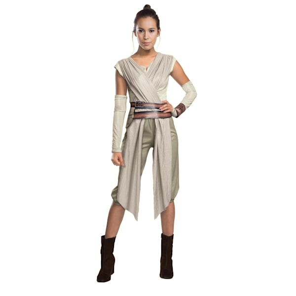 Star Wars Dam/Dam Deluxe Rey Kostym S Beige Beige S