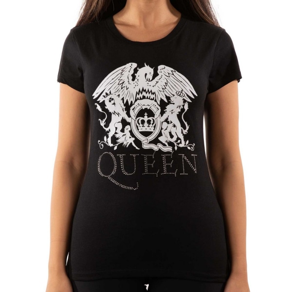 Queen Dam/Dam Diamante Logo T-Shirt M Svart Black M