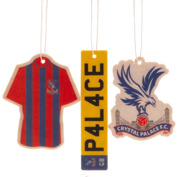 Crystal Palace FC luftfräschare (paket med 3) One Size Vit/Röd/ White/Red/Yellow One Size
