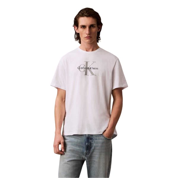 Calvin Klein Herr Monogram T-shirt L Vit White L