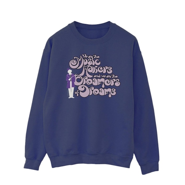 Willy Wonka Herrdrömmare Text Sweatshirt L Marinblå Navy Blue L