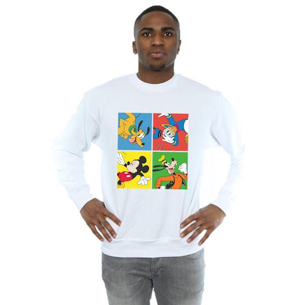 Disney Herr Mickey Mouse Friends Sweatshirt L Vit White L