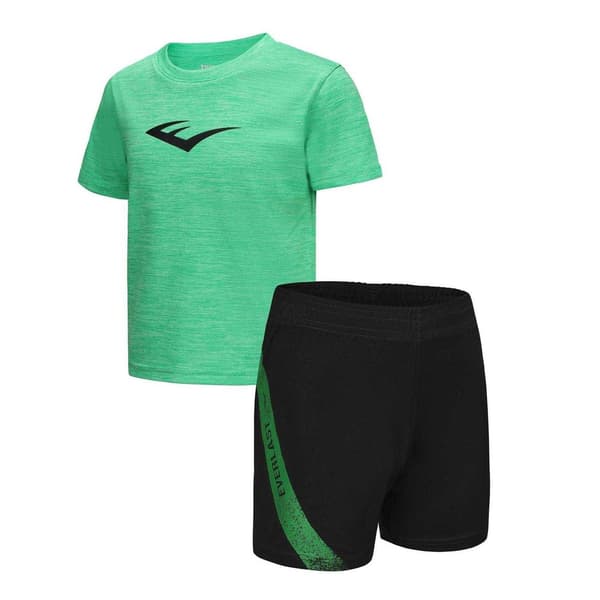 Everlast Pojkar Flex Logo T-shirt & Shorts Set 7-8 År Hyper Gr Hyper Green 7-8 Years