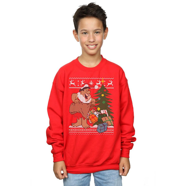 The Flintstones Boys Jul Fair Isle Sweatshirt 12-13 År Red 12-13 Years