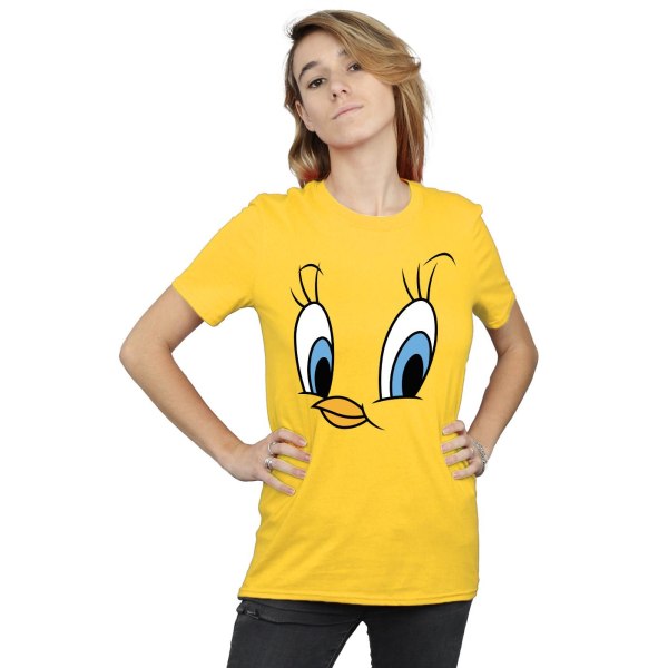 Looney Tunes Dam/Damer Tweety Pie Face Bomull Boyfriend T-Shirt M Daisy Daisy M
