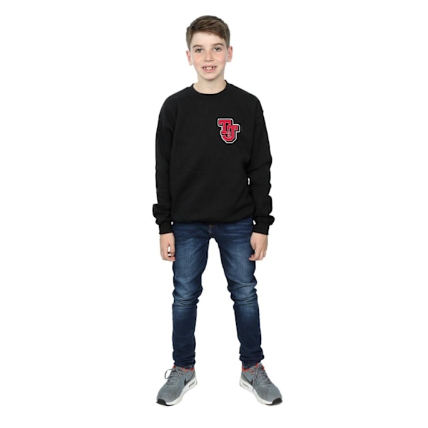 Tom And Jerry Boys Collegiate Logo Sweatshirt 12-13 År Svart Black 12-13 Years