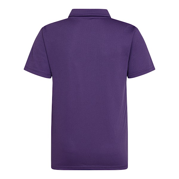 Just Cool Kids Unisex Sports Polo Plain Shirt (2-pack) 12-13 Purple 12-13 Years