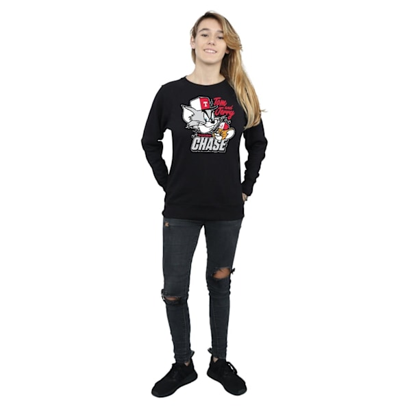 Tom och Jerry Dam/Dam Katt & Mus Chase Sweatshirt S Svart Black S