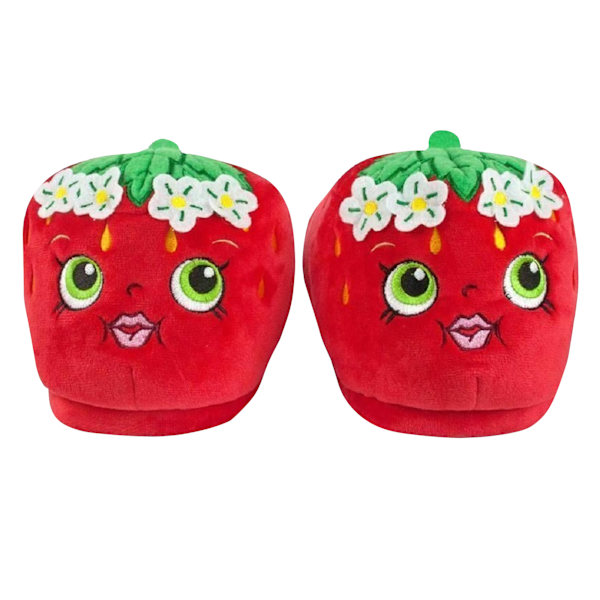 Shopkins Barnens/Barn Nyhet Jordgubb Tofflor 2 UK Röd Red 2 UK