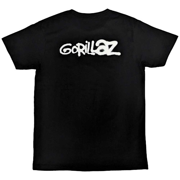 Gorillaz Unisex George Spray T-shirt XL Svart Black XL