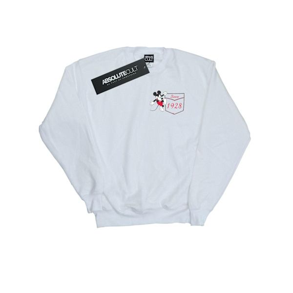 Disney Herr Mickey Mouse Faux Pocket Sedan 1928 Sweatshirt L Wh White L